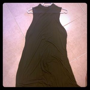 High neck midi dress